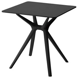 欠品中 東谷 テーブル カフェテーブル 正方形 プラスチック ポリプロピレン 四角 カフェ おしゃれ ブラック CL-484BK