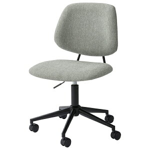 東谷 デスクチェア 回転チェア 座面回転 キャスター付き 移動可能 肘なし アームレス クロスレザー シンプル おしゃれ グレー PC-79GY