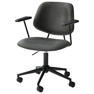 東谷 デスクチェア 回転チェア 座面回転 キャスター付き 移動可能 クロスレザー シンプル おしゃれ ブラック PC-80BK