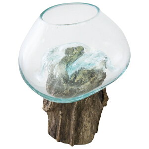 東谷 ガラスオブジェ オブジェ ガラス 置き物 流木 アート 1点もの TTZ-311