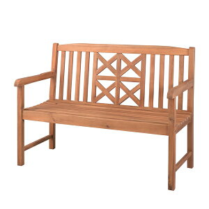 東谷 ベンチ 椅子 おしゃれ ガーデン 庭 チェア いす 木製 天然木 アカシア 組み立て 背もたれ ひじ掛け 肘掛け 2人掛け 2P NX-934