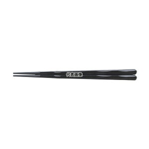 福井クラフト PBT樹脂塗箸 六角一刀彫 22.5cm 黒塗 6-1261-3 225mm 箸 No.0442060