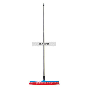 バーキュート衛生管理用ほうき 幅広タイプ ソフト赤 626041 450×1130 清掃/衛生用品 No.7998300