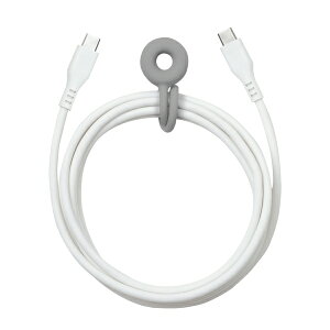 �\�j�b�N UL-7057-W ���Ȃ₩�V���R��USB�P�[�u�� 2m TypeCtoC���[�g�����G�� �z���C�g