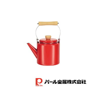 パール金属 フェスカ ホーローケットル2.4L(レッド) | レッド フェスカ パール金属 ケトル IH対応 ホーロー やかん おしゃれ ホワイト 可愛い 赤 ガス火対応 小ぶり コーヒー 紅茶 衛生的 腐食