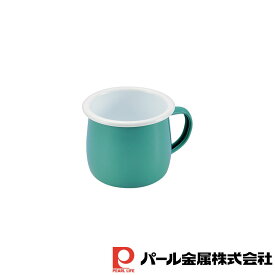 【お得な2個セット】プチッと ホーローマグカップ樽型400ml(ブルー) | ブルー プチッと 樽型 かわいい ホーロー マグカップ キッチン おしゃれ パール コップ 丸い 北欧 スープカップ ほうろう 琺瑯