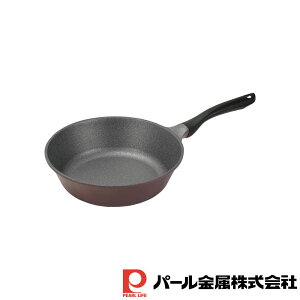 パール金属 さっと量れるメガストーン 深型フライパン28cm(目盛付) | パール金属 目盛付 ガス火専用 炒め鍋 揚げ物 計量 軽い フライパン 調理器具 調理用品 キッチン用品 おすすめ おしゃれ