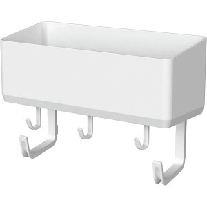 アスベル ラックスMG ホースホルダー付フリーラック WH | ラックスMG ホースホルダー フリーラック 洗濯機ラック 浮かせる収納 マグネット収納 洗剤収納 バスケット収納 洗面所収納 便利グッ