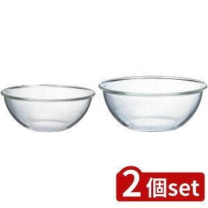 2個set HARIO(HARIO Co.,Ltd) 耐熱ガラス浅型ボウル2個セットMXPA-2806 | 耐熱ガラス 浅型ボウル ガラスボウル 食洗機対応 耐熱ボール 耐熱ガラス製 簡単収納 日本製 電子レンジ対応 オーブン対応 サラ