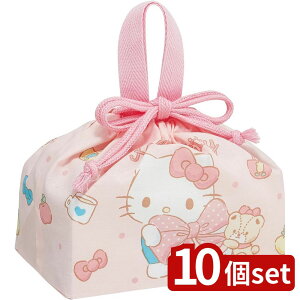 【10個セット】スケーター KB7ランチ巾着 KTビックリボン | お弁当 ランチ巾着 スケーター ビッグリボン お弁当袋 サンリオ 子供 巾着袋 キティ キッズ 幼稚園 小学生 きんちゃく袋 お弁当入れ