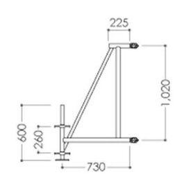 ALINCO(アルインコ)　鋼製ローリングタワー　RT用部材　アウトリガー　SR750　(1個)　[法人・事業所限定][送料別途お見積り]