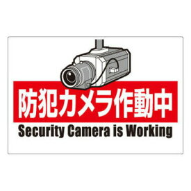つくし工房 安全標識 9-B 『防犯カメラ作動中』 標識 300×450mm SCボード