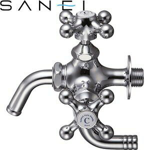 三栄水栓(SANEI) JF12YK-13 万能二口横水栓 寒冷地用 :SB7247