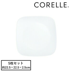 コレール CP-8902 ウインターフロストホワイトスクエア中皿J2211-N 5枚セット【在庫有り】 | コレール スクエア中皿 食器 中皿 軽量 割れにくい スクエア 皿 プレート 白 ホワイト 丈夫 幅22 省ス