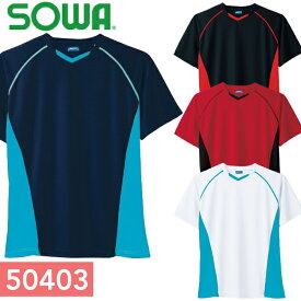 ＼桑和｜まとめ買いクーポン対象商品／桑和(SOWA) 50403 半袖Tシャツ 選べるカラー：4色 サイズ：S〜4L スポーティ・作業着・作業服