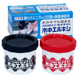◆セメダイン 強力充てん接着剤水中エポキシ AP-001 1kgセット