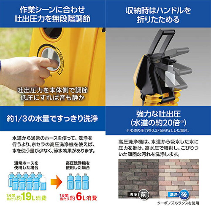 RYOBI 高圧洗浄機 AJP-1700V (使用5回程度)箱有り 楽天市場】京セラ 