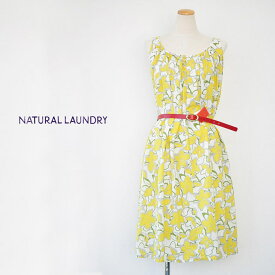 ナチュラルランドリー NATURAL LAUNDRY 花柄ジャンパースカート ワンピース レディース Mサイズ 7162O-009