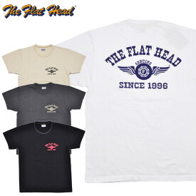 THE FLAT HEAD フラットヘッド Tシャツ FN-THC-202 FLYING WHEEL 3本針の1本外しTシャツ 半袖 38-44 メンズ アメカジ