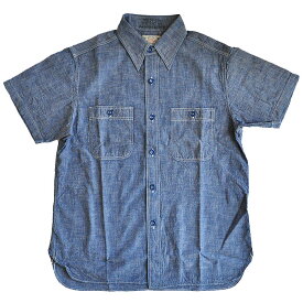 BUZZ RICKSON'S バズリクソンズ シャツ BLUE CHAMBRAY S/S WORK SHIRT BR35856 シャンブレー メンズ 半袖 M-XL