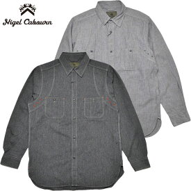 NIGEL CABOURN ナイジェルケーボン シャツ NEW MEDICAL SHIRT SALT&PEPPER ニューメディカルシャツ - ソルト＆ペッパー