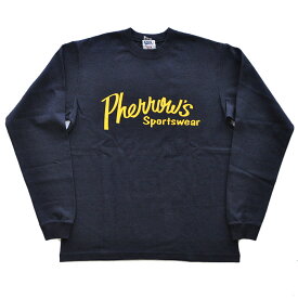 Pherrow's フェローズ Tシャツ PLT1 LONG L/SプリントTシャツ 長袖 ロゴ ロンT アメカジ メンズ