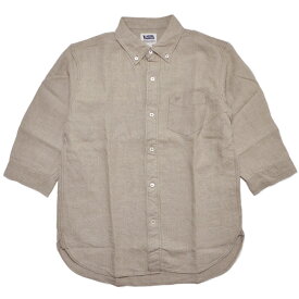PHERROW'S フェローズ シャツ 七分袖リネンBDシャツ 24S-P7BD1