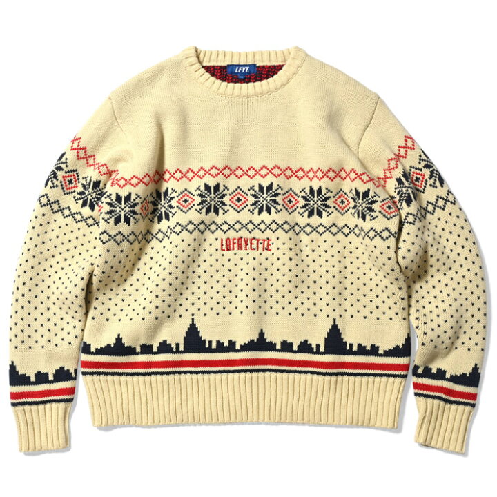 楽天市場】LFYT ニット セーター ラファイエット CITY SCAPE SWEATER 