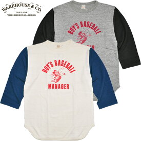 WAREHOUSE ウエアハウス Tシャツ Lot 4800 7分袖ベースボールT TIGERS