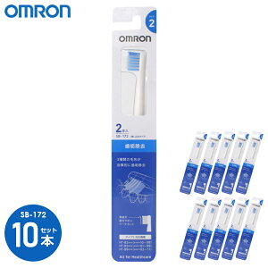 オムロン 替えブラシ 歯垢除去 SB-172(2本入) 差し込むタイプ 電動歯ブラシ 10点セット