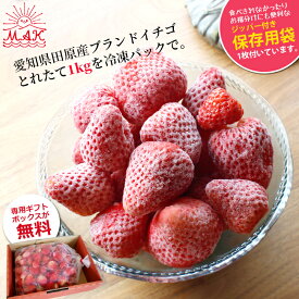 冷凍いちご 1kg 国産 イチゴ 苺 ブランド お中元 保存袋付き ギフト マーコ
