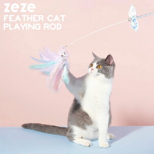 FEATHER CAT PLAYING ROD L炵 ˂  ybgObY TJi LObY zeze magnet ZE-004
