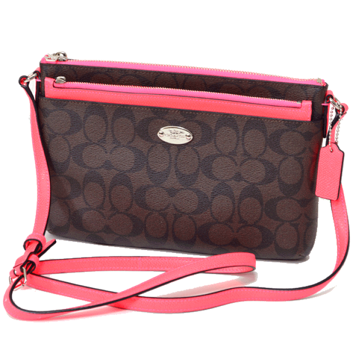 コーチ ショルダーバッグ シグネチャー柄 COACH - COACH(コーチ) ショルダーバッグ シグネチャー柄 6846 カーキ