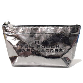 マークジェイコブス 小物 MARC JACOBS レザー プラスチック ホイル コスメティック 化粧ポーチ コスメポーチ シルバー M0014855-040【ブランド 新品 送料無料 誕生日 記念日 お祝い プレゼント 正規 人気 レディース 安心 保証 包装 即日発送 代引無料】