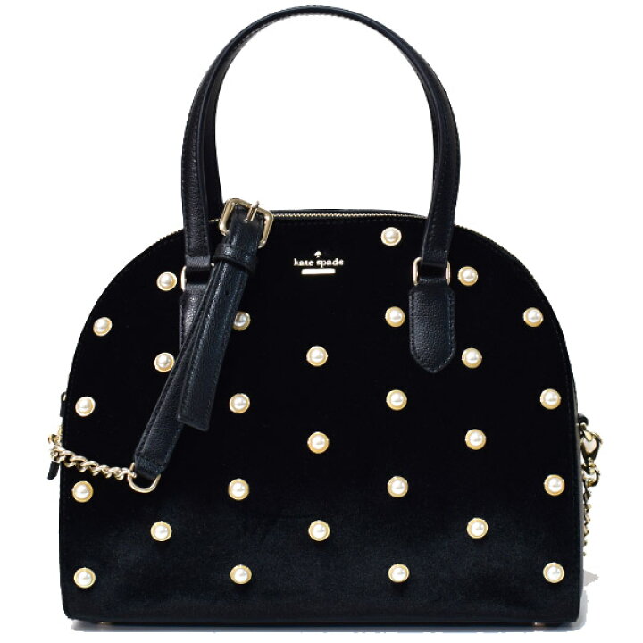楽天市場】ケイトスペード バッグ katespade ベルベット レザー パール 