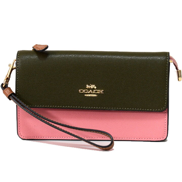 楽天市場】コーチ 財布 COACH グレインレザー カラーブロック フォルド 