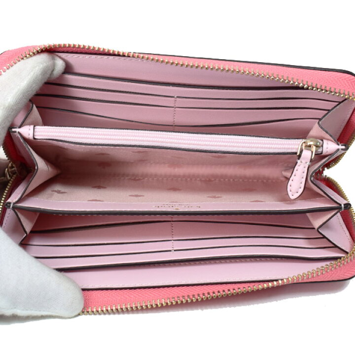 ケイトスペード 財布 katespade レザー ピクニック イン ザ パーク ストロベリー いちご 苺 ラージ コンチネンタル ジップ アラウンド ウォレット 長財布 ガーデンピンク WLR00517 ブランド 新品 送料無料 正規 保証 10倍 OUTLET 即日発送 代引無料