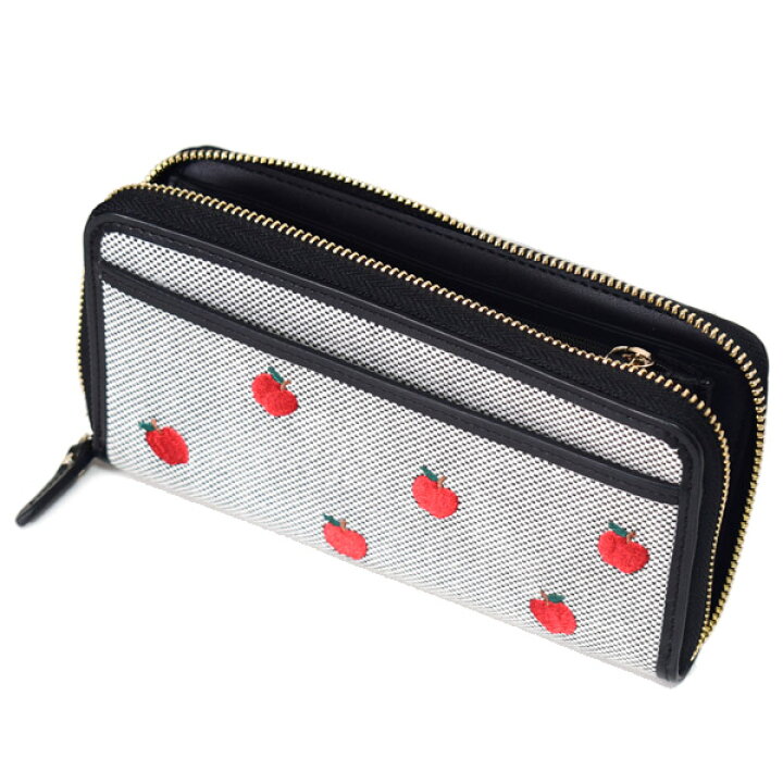 楽天市場】ケイトスペード 長財布 katespade キャンバス レザー ロゴ 