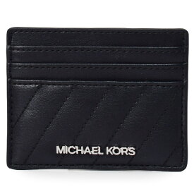 マイケルコース カードケース MK MICHAEL KORS レザー ジェット セット トラベル キルティング ラージ カードホルダー カードケース 名刺入れ 定期入れ パスケース ブラック 35F0STVD3U【ブランド 新品 送料無料 保証 10倍 OUTLET 即日発送】