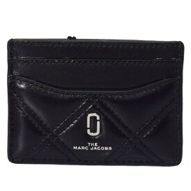 マークジェイコブス カードケース MARC JACOBS ラムスキン ザ キルテッド ソフトショット キルティング ダブルステッチ DOUBLE J ロゴ カードケース 名刺入れ ブラック M0015780【ブランド 新品 送料無料 誕生日 記念日 お祝い 正規 人気 安心 保証 ギフト 10倍】