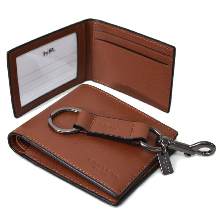 楽天市場】コーチ 財布 COACH メンズ レザー コンパクト財布+定期入れ+ 
