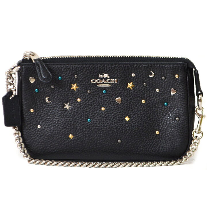 楽天市場】コーチ マルチポーチ COACH スターダスト スタッズ レザー 