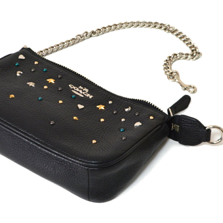 楽天市場】コーチ マルチポーチ COACH スターダスト スタッズ レザー 