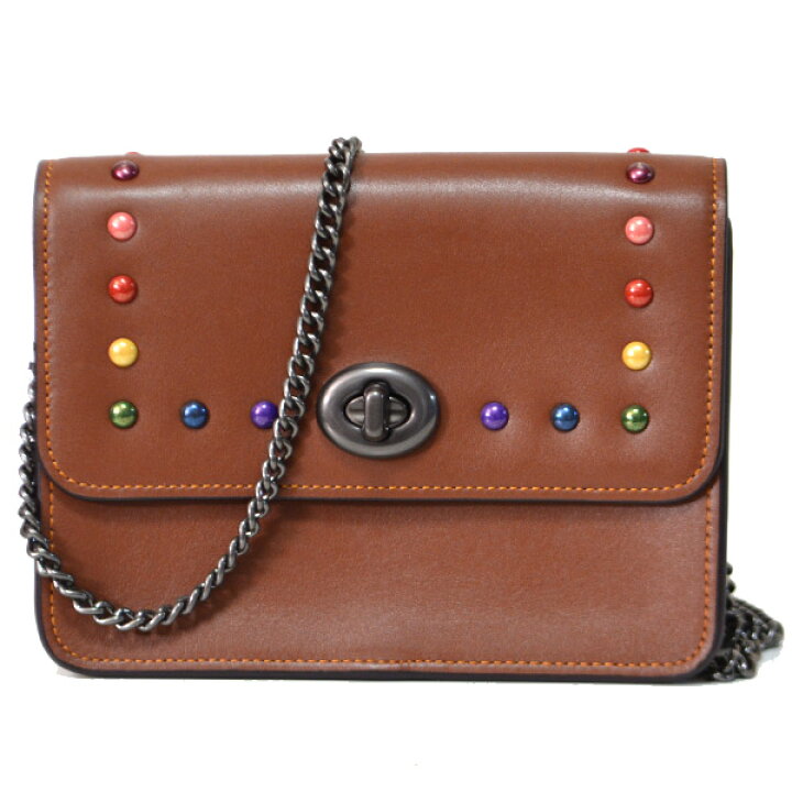 楽天市場】コーチ バッグ COACH カーフ レザー シグネチャー スタッズ 