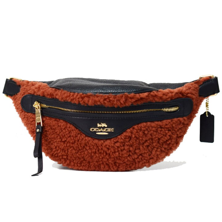 楽天市場】コーチ バッグ COACH シアリング ペブルレザー ベルトバッグ 