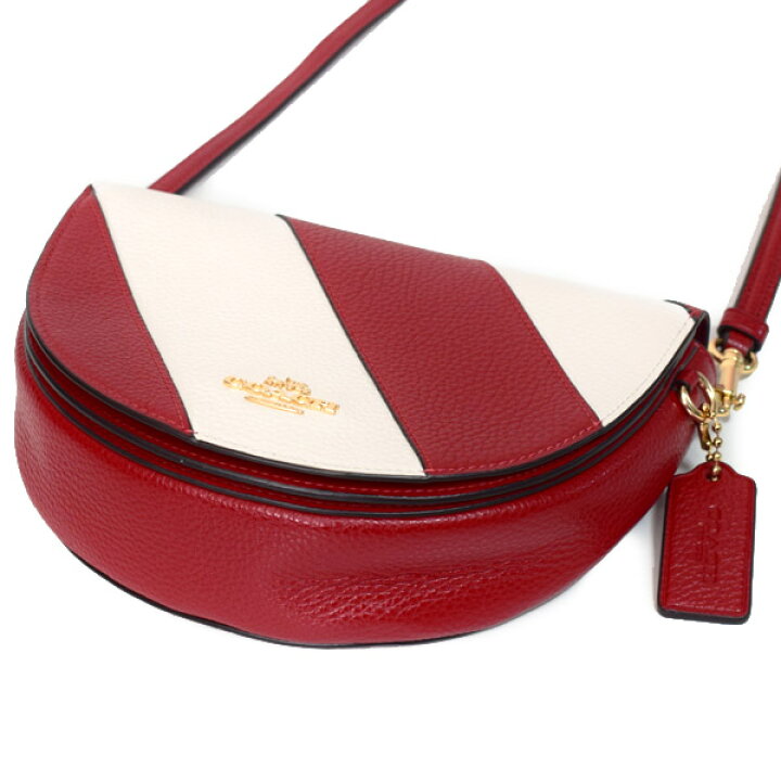 楽天市場】コーチ バッグ COACH ぺブルレザー エレン ストライプ 