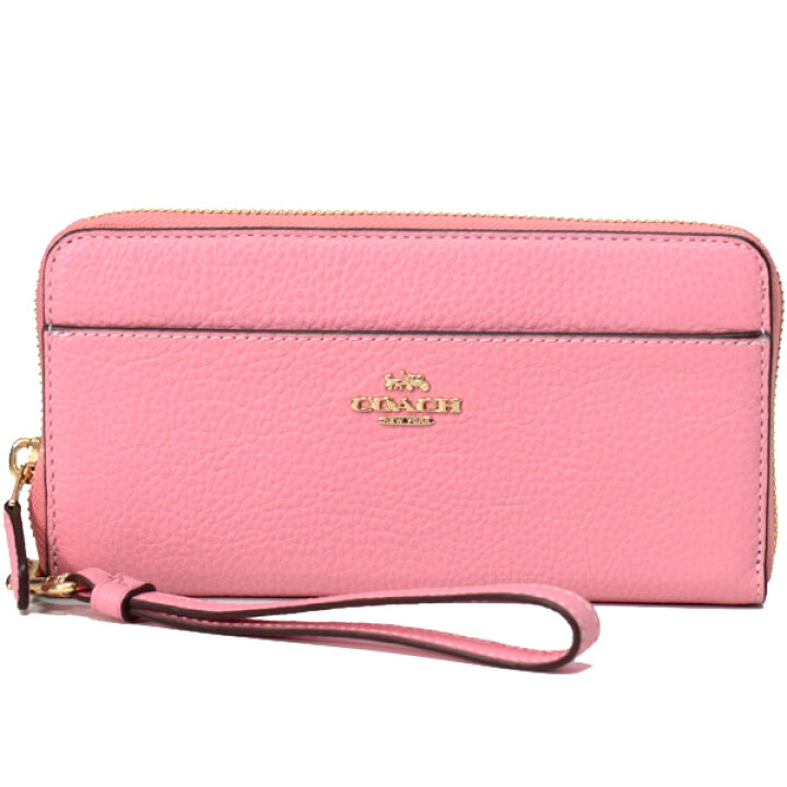 楽天市場】コーチ 長財布 COACH ペブルレザー ロゴ リストレット 