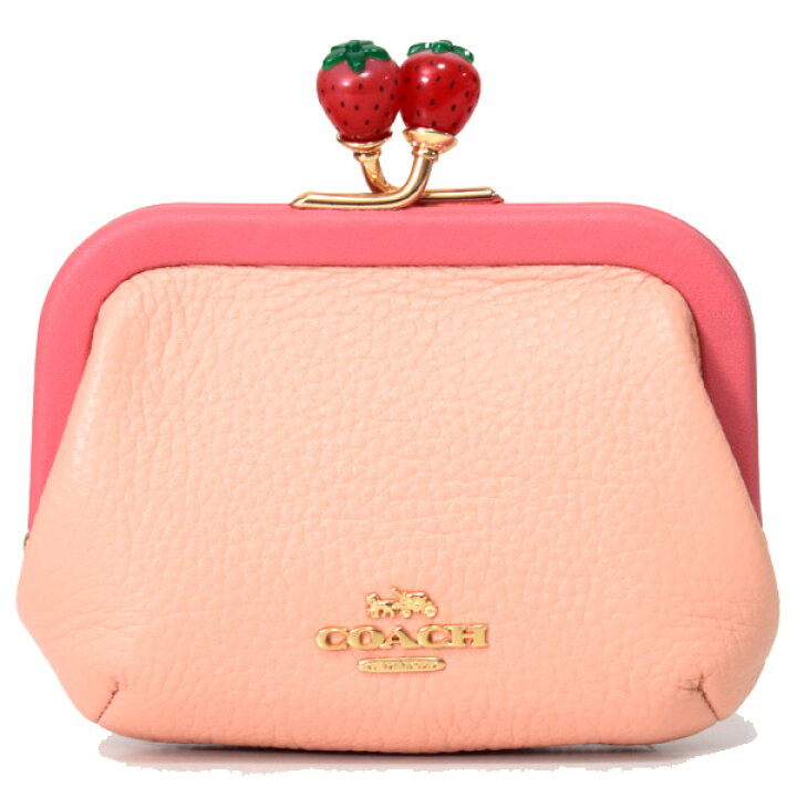 楽天市場】コーチ カードケース COACH ぺブルレザー キスロック がま口  