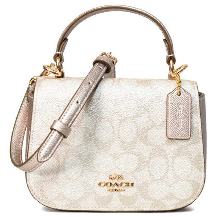 楽天市場】コーチ バッグ COACH PVC レザー シグネチャー メタリック 