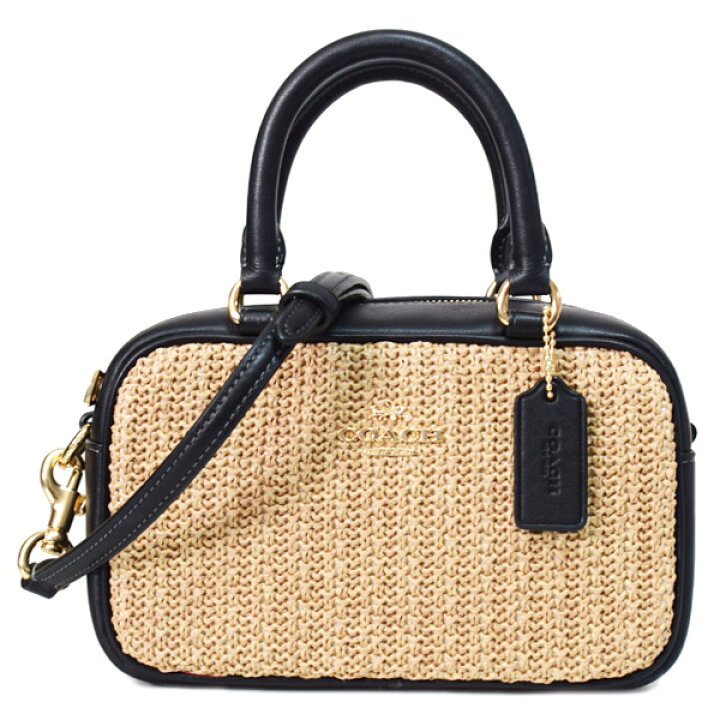 楽天市場】コーチ バッグ COACH ストロー かごバッグ ミニ ロゴ